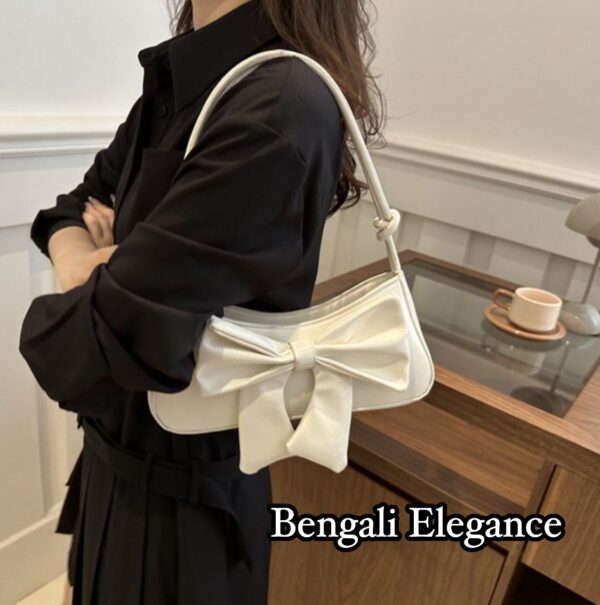 Simple Niche Bow Armpit Bag for Women - Image 2